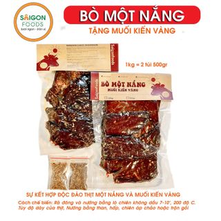 Thịt Khô Bò một nắng (Bò 1 nắng) - Muối kiến vàng - Sỉ toàn quốc