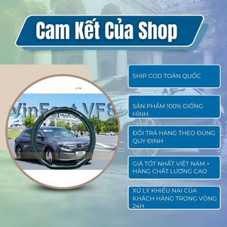 Bọc Vô Lăng VINFAST VF8, VF9, VF7, VF6, VF5,E34 Bọc D CUT 36cm Dáng 3 Sọc Đỏ Thể Thao Cao Cấp