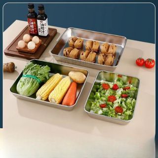 Khay Inox Lớn - Không Hít Nam Châm