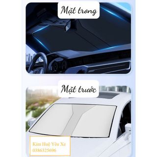 Tấm che nắng kính lái bên trong gấp gọn MẪU MỚI thông minh chống nắng tia cực tím UV chiếu vào xe bảo vệ xe
