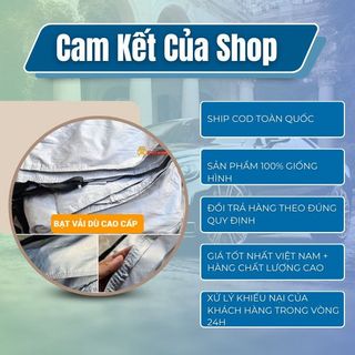 Bạt Phủ Ô Tô Vải Dù Cao Cấp xe VINFAST FADIL, LUX A 2.0, LUX SA 2.0, chống nóng, chống nước tuyệt đối, có phản quang