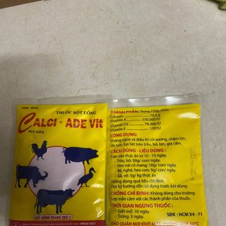 Calci ADE 220g, bổ sung canxi, vitamin cho chó, mèo, gia súc, gia cầm