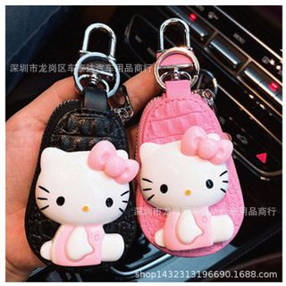 Túi đựng Chìa Khóa Xe ô tô,xe máy đoremon,kitty bằng da nhiều màu - bao khoá học sinh hàng đẹp giá rẻ Kim Huệ Yêu Xe