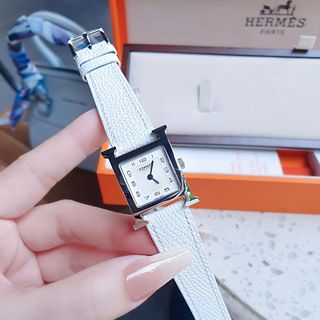 ĐỒNG HỒ NỮ CAO CẤP HEMES DÂY DA MẶT SỐ NIỀNG TRƠN BẠC 2