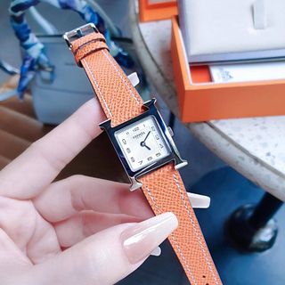ĐỒNG HỒ NỮ CAO CẤP HEMES DÂY DA MẶT SỐ NIỀNG TRƠN BẠC 2
