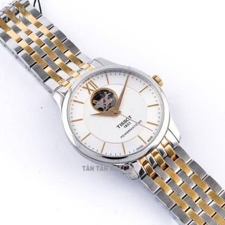 ĐỒNG HỒ NAM CƠ SIÊU CẤP TISỌT DÂY THÉP KÍNH SAPHIRE LỘ MÁY MÀU DEMI 1