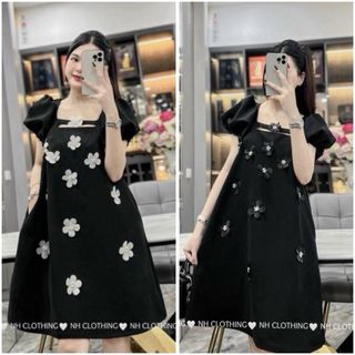 Váy đính hoa siêu xinh nha chị em  Đính ngọc Hàng qc sịn đét Form 60kg thoải mái Sỉ
