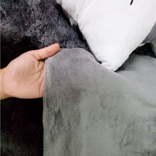 ComBo Bộ Mền Gối Ngủ Văn Phòng Totoro Vuông Cao Cấp - Chức Năng 3 Trong 1, Lông Nỉ Nhung Siêu Mịn