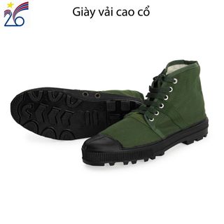 Giày vải cao cổ bảo hộ lao động đế cao su - giày vải lính nam - Chính hãng Công ty Cổ phần 26