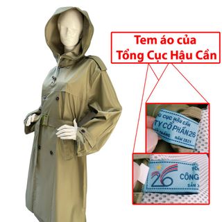 Áo mưa măng tô cao cấp màu vàng Công ty 26 - hàng chính hãng