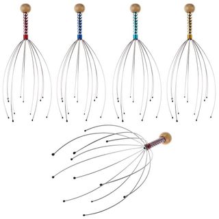 Cây Gãi Đầu Thư Giản Xả Stress - Cây Mát Xa Đầu Tua Bạch Tuột Inox Không Gỉ - Dụng Cụ Massage Đầu - Màu Ngẫu Nhiên