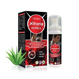 XỊT THẢO DƯỢC TRỊ HÔI VÀ THÂM NÁCH XIHONA KOREA 24H CHO NAM, NỮ 100ML- BIDOPHARMA USA
