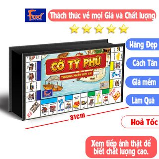 Cờ Tỷ Phú-Tỉ Phú Nam Châm Foxi-Hội An-monopoly-SIZE TO 31-36cm-Đồ Chơi Trí Tuệ Luyện Kinh Doanh