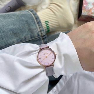 ĐỒNG HỒ NỮ CAO CẤP D.W PETITE DÂY DA TÍM LAVENDER KÈM TEM KÍCH HOẠT BẢO HÀNH ĐIỆN TỬ