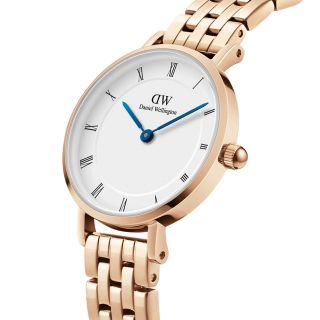 ĐỒNG HỒ NỮ CAO CẤP D.W PETITE ROMAN NUMERALS DÂY THÉP MẶT TRÒN KÈM TEM KÍCH HOẠT BẢO HÀNH ĐIỆN TỬ