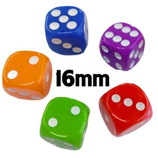 Bộ hạt xúc xắc, xí ngầu 6 mặt FOXI, kích thước 13/14/15/16 mm phụ kiện chơi cờ cá ngựa.