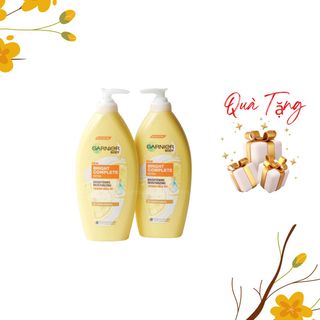 Dưỡng thể Body Garnier New Bright Complete Extra Brightening Moisturizing Serum Milk UV 400ml làm sáng da DATE 2027