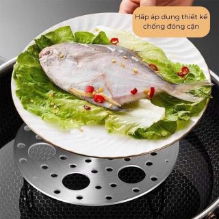 Giá hấp đồ ăn nóng không rỉ đa chức năng tiện dụng