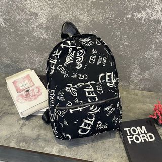 BALO VẢI DÙ CHỮ TRẮNG SIZE 43 VỪA A4, LAPTOP THỜI TRANG CÁ TÍNH WH682 - WINNIE HOUSE