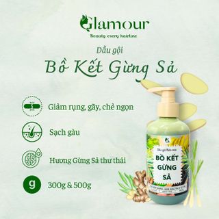 Dầu gội bồ kết gừng sả Glamour cô đặc, ngăn ngừa rụng tóc, làm sạch gàu, giảm chẻ ngọn giá sỉ