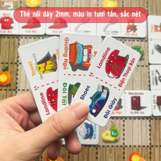 FlashCard-Thẻ Domino Mầm Non Foxi Song Ngữ Anh Việt-Phát huy sự nhanh nhẹn-Đọc và phát âm nhanh