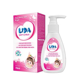 DUNG DỊCH VÊ SINH BÉ GÁI LIDA SOFT & MILK 70ML DÙNG CHO BÉ TỪ 3 TUỔI TRỞ LÊN-BIDOPHARMA USA giá sỉ