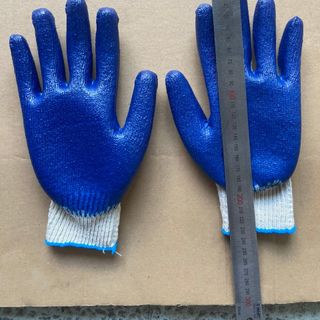 Găng tay bảo hộ phủ caosu, sợi cotton siêu mềm