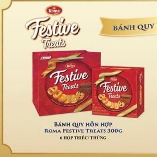 BÁNH QUY HỘP THIẾC ROMA FESTIVE TREATS 300g