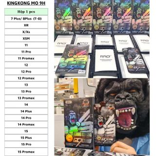 CƯỜNG LỰC KINGKONG MO 9H DÀNH CHO IP HỘP 1C FULL PHỤ KIỆN