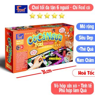 Cờ cá ngựa-Foxi-Boardgame-mới lạ-độc đáo-kèm phụ kiện-quà tặng cho bé thích mê-kết nối gia đình