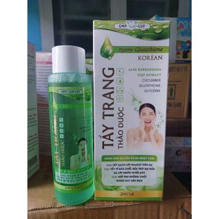 NƯỚC TẨY TRANG THẢO DƯỢC HỒNG, XANH DÀNH CHO DA DẦU, DA KHÔ VÀ NHẠY CẢM HYORY GLUTATHIONE KOREAN 200ML-BIDOPHARMA USA