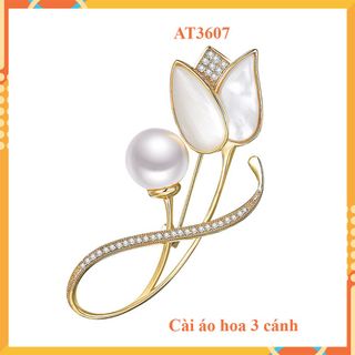 Trâm cài phông cách thời trang hoa ba cánh 3608