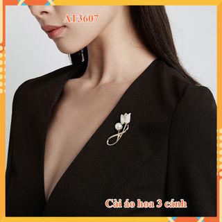 Trâm cài phông cách thời trang hoa ba cánh 3608