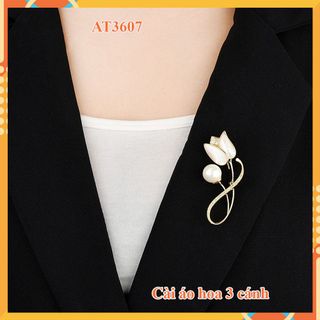 Trâm cài phông cách thời trang hoa ba cánh 3608