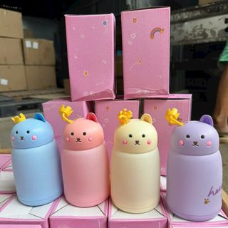 Bình nhựa bọc thủy tinh 360ml cute giá sỉ