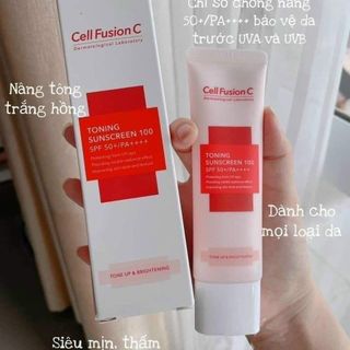 KEM CHỐNG NẮNG CELL FUSHION C nâng tone da Màu hồng 50ml giá sỉ