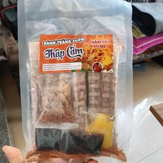Combo 5 gói bánh tráng cuộn thập cẩm chấm sốt bơ me thơm ngon khó cưỡng - CTB775