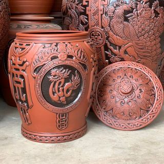 Siêu phẩm 2024 chĩnh gạo phong thuỷ “ Phúc - Lộc - Thọ “ - Phúc thử chiêu tài lộc - 20kg