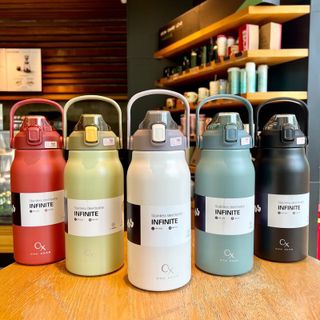 Bình nước inox gắn ống hút 1700ml (Giá sỉ -Giá bán buôn)