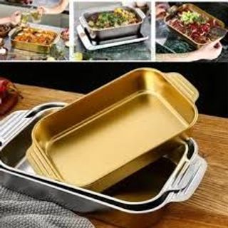 Khay đa năng mạ vàng, khay om cá , nấu lẩu kiểu hàn