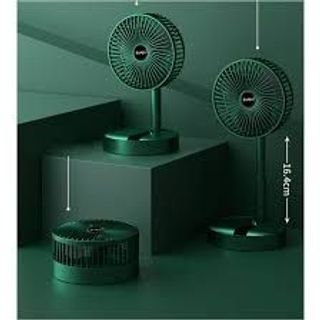 Quạt Tích Điện SUPER Gấp Gọn, Quạt Mini Để Bàn Xoay 180 Độ, 3 Tốc Độ Gió, Cổng Sạc USB