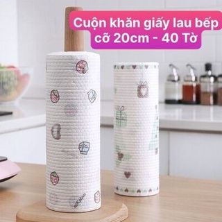 Cuộn khăn giấy lau bếp cỡ 25cm - 40 Tờ giá sỉ