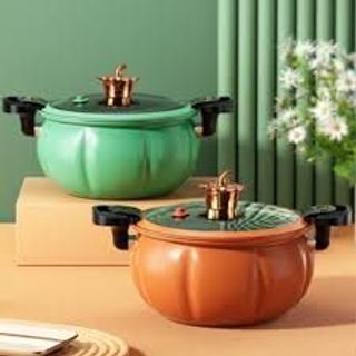 Nồi Áp Suất Bí Ngô Chống Dính 8L Thông Minh Phong cách Châu Âu - Nồi Hầm 4in1 Hầm Gà, Cháo, Nồi Chiên, Xào Nấu Đa Năng