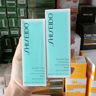 Tẩy Tế Bào Chết Shi seido Green Tea, Sáng Da , Căng Bóng , Thu Nhỏ Chân Lông kiềm chế sự kết tụ melanin và tăng cường sự làm trắng lâu dài.