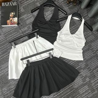 SET ÁO YẾM KÈM CHÂN VÁY A XOÈ - LÊ PHƯƠNG BOUTIQUE