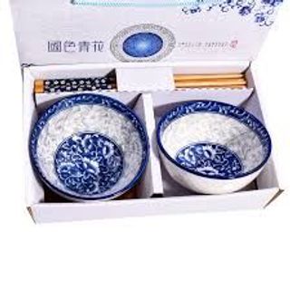 Bát Canh Bộ Đồ Ăn Chống bỏng Retro Màu Xanh Và Trắng Sứ Series Cảnh Đức Trấn Bộ Đồ Ăn Gốm Sứ Quà Tặng Tốt Nhất