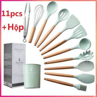 Bộ dụng cụ nhà bếp silicon món chịu nhiệt tốt dụng cụ nấu ăn làm bánh chống dính dễ dàng vệ sinh