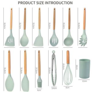 Bộ dụng cụ nhà bếp silicon món chịu nhiệt tốt dụng cụ nấu ăn làm bánh chống dính dễ dàng vệ sinh