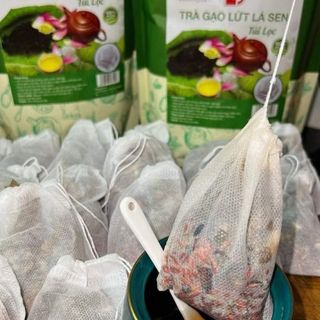 Trà gạo lứt lá sen túi lọc hỗ trợ giảm cân, giảm mỡ bụng, mỡ máu hiệu quả, an toàn, 100% từ thiên nhiên - CTB777