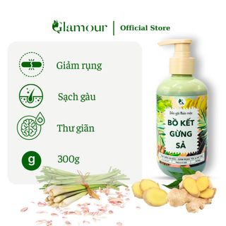 Dầu gội bồ kết gừng sả Glamour, ngăn ngừa rụng tóc, làm sạch gàu chai 300gr giá sỉ